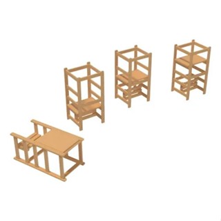 Torre de Aprendizagem Montessori 4 em 1 Madeira Pinus em Oferta na Shopee