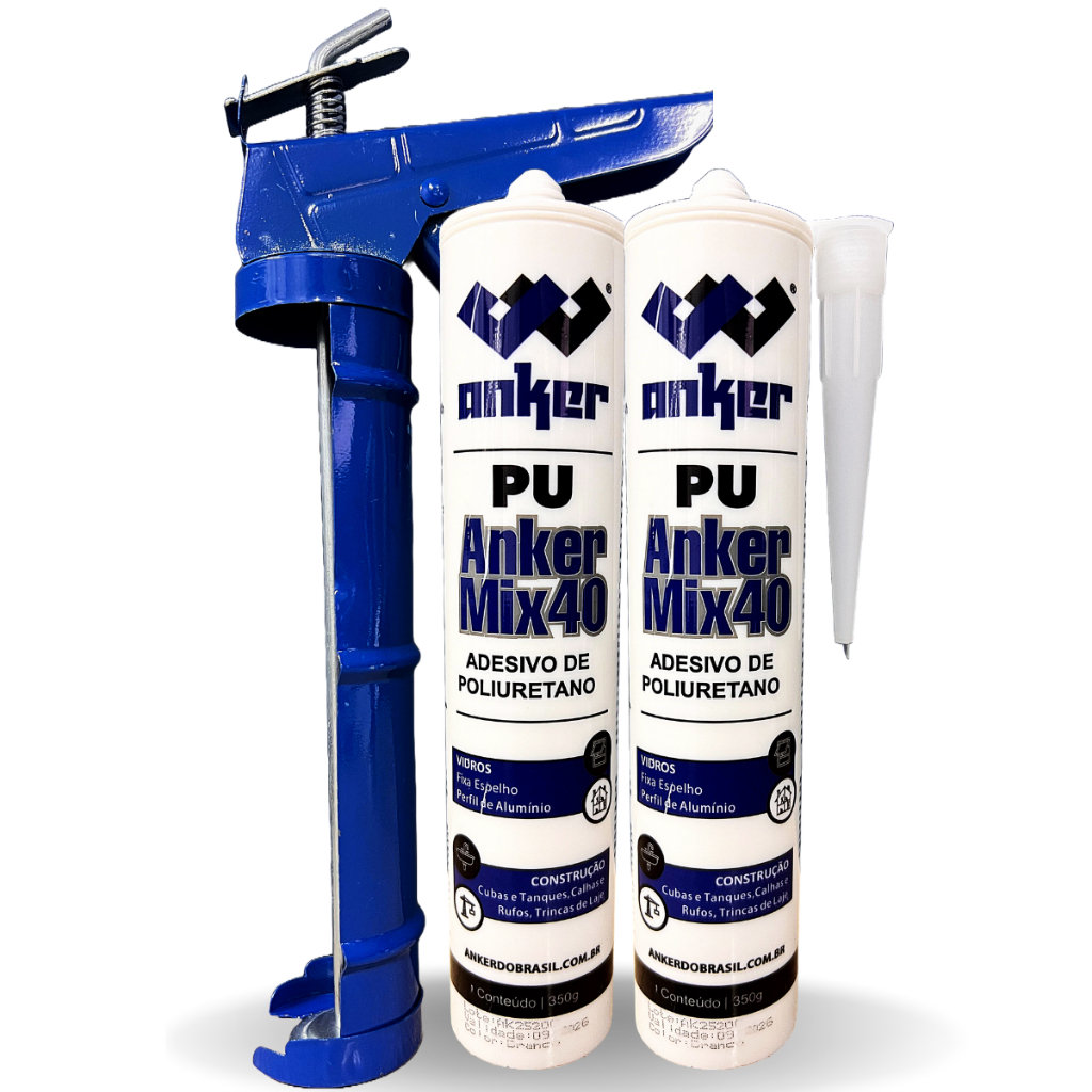 Kit 02 Cola Rodapé / Sanca / Moldura / Isopor Colagem Extra Forte + Pistola Aplicadora em Oferta na Shopee