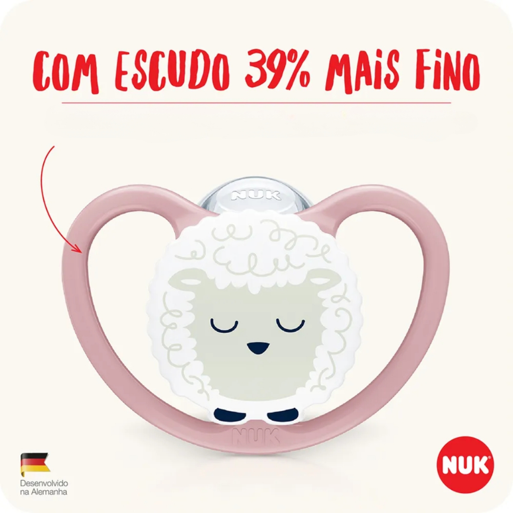 Detalhes do Chupeta  Space Glow Silicone S2  Girl - Nuk