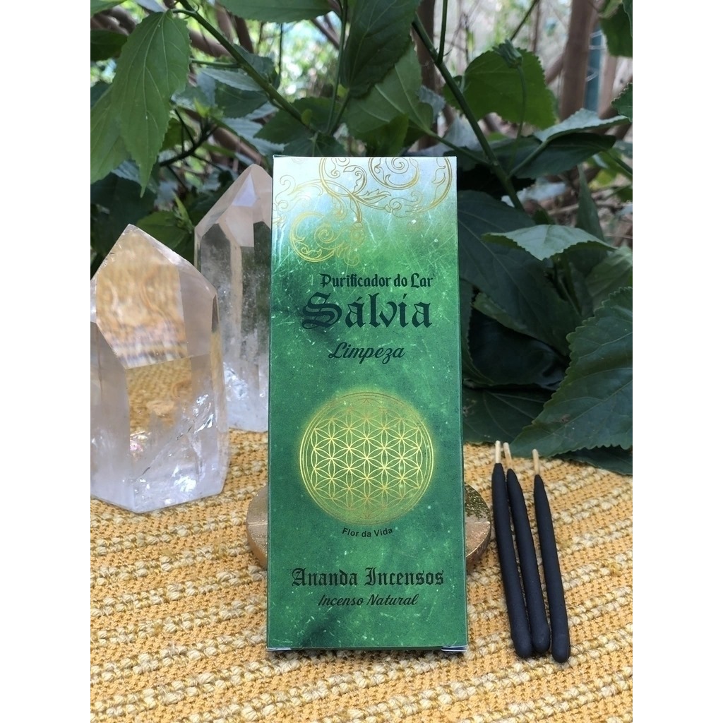 Incenso Natural Sálvia - Limpeza energética, bem estar