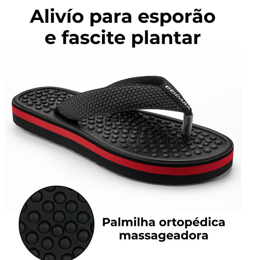 Chinelo Feminino Ortopédico Massageador Casual Confortavel Lançamento em Oferta na Shopee