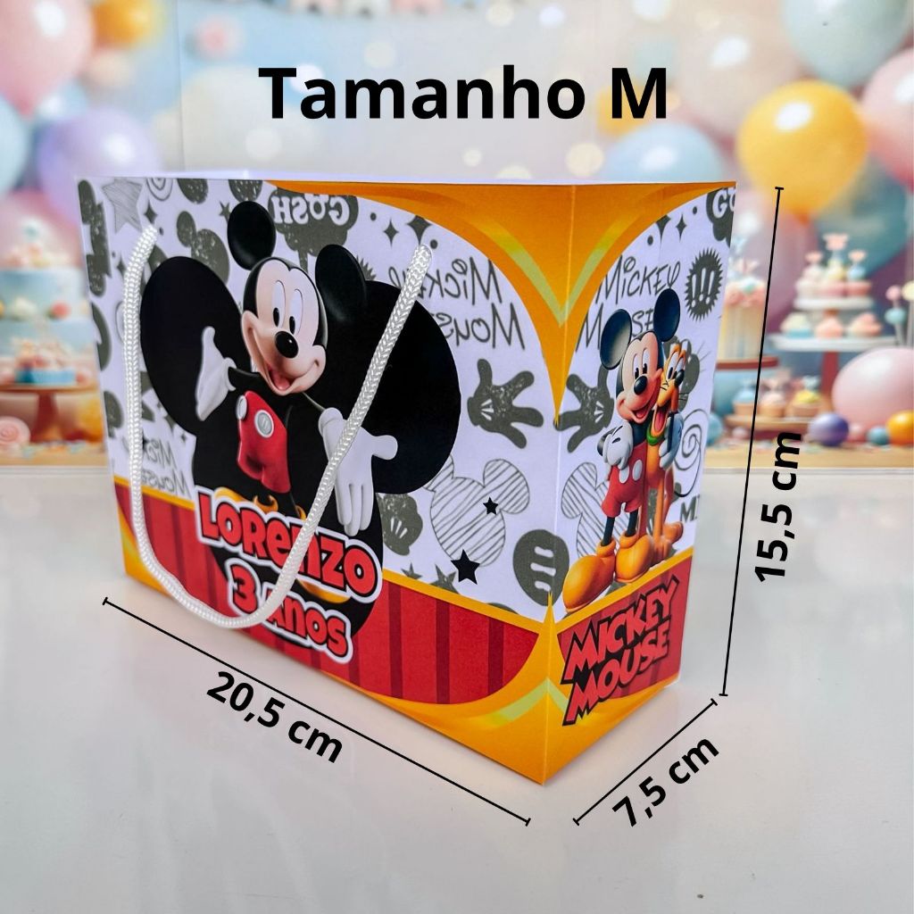 Sacolinha Surpresa personalizada MICKEY - Personalizados MICKEY MOUSE -  PEGUE E MONTE