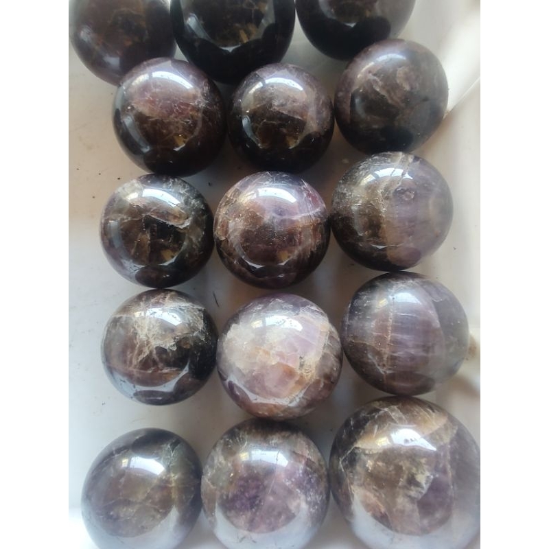 Ametistas Super Seven esferas, Cacoxenitas , Bolas, esfera, peças 150g a 250,03/05 cm largura ,Reiki, Cristaloterapia.