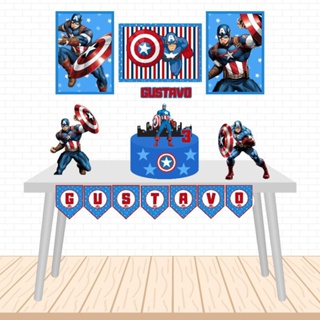 Kit Festa Aniversário Só um Bolinho- Capitão América- Decoração Aniversário Infantil em Oferta na Shopee