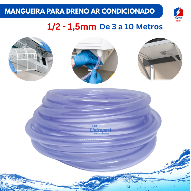 Mangueira Para Dreno Ar Split 1/2x1,5mm De 2 a 10 Metros
