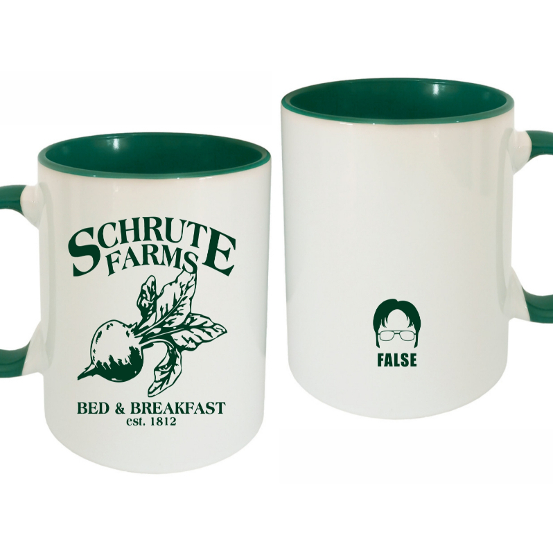 The Office Caneca Cerâmica Schrute Farms Dwight False em Oferta na Shopee