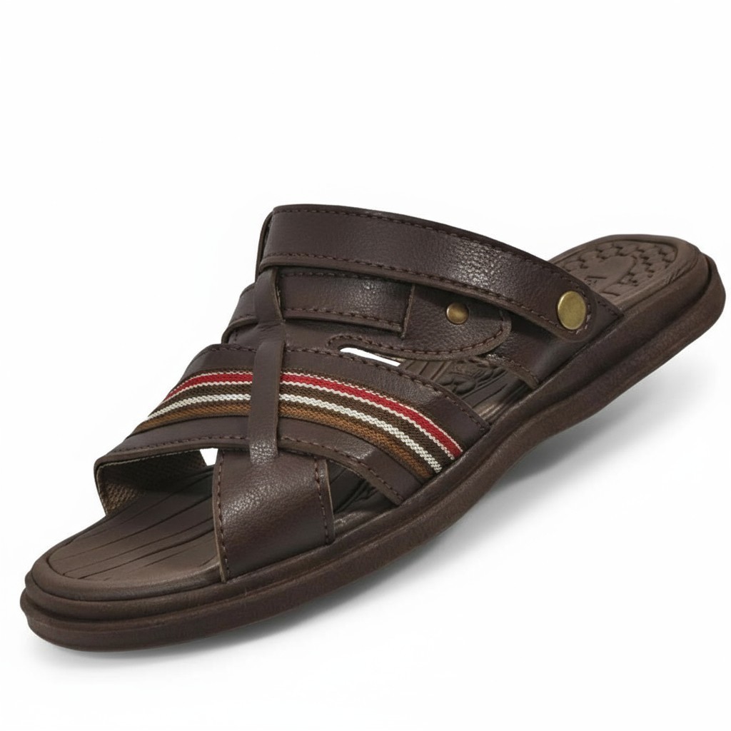 Sandália Masculina Chinelo Couro Legitimo Adulto Ortopédico Com Palmilha Confort ENVIO IMEDIATO em Oferta na Shopee