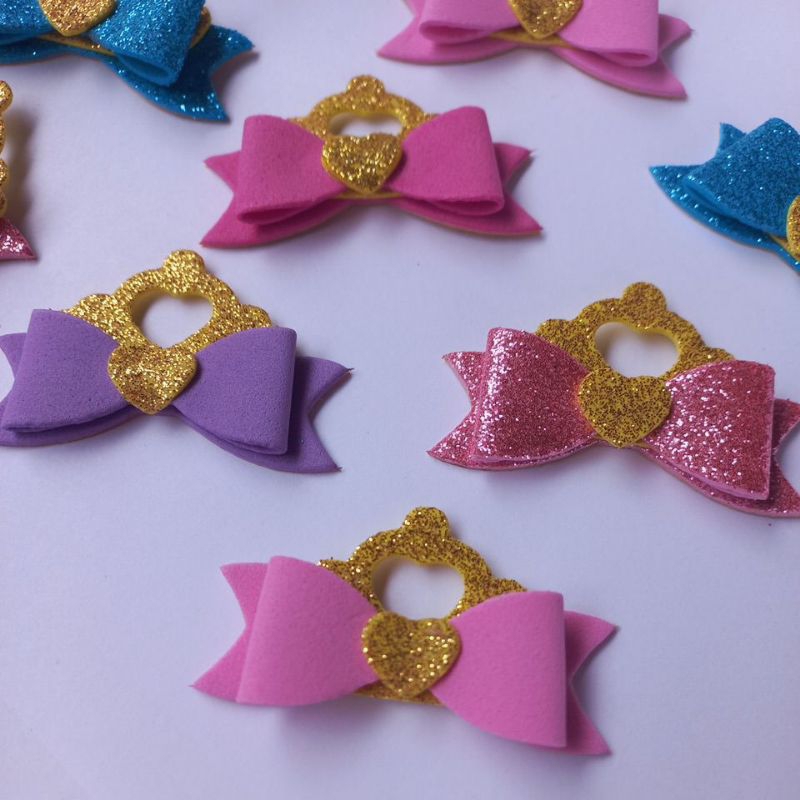LAÇOS ADESIVOS PRINCESA PARA PETS DE PELOS CURTO-10 UNIDADES CORES SORTIDAS CONFORME A DISPONIBILIDADE DE ESTOQUE