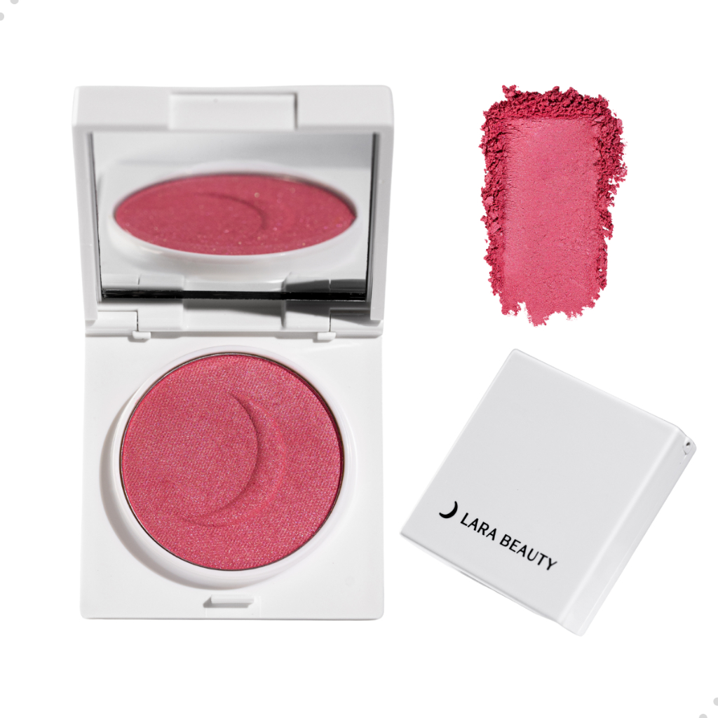 Blush Compacto Em Pó Cor Aura Tom Rosa Acabamento Cintilante Iluminado Aveludado Ácido Hialurônico em Oferta na Shopee