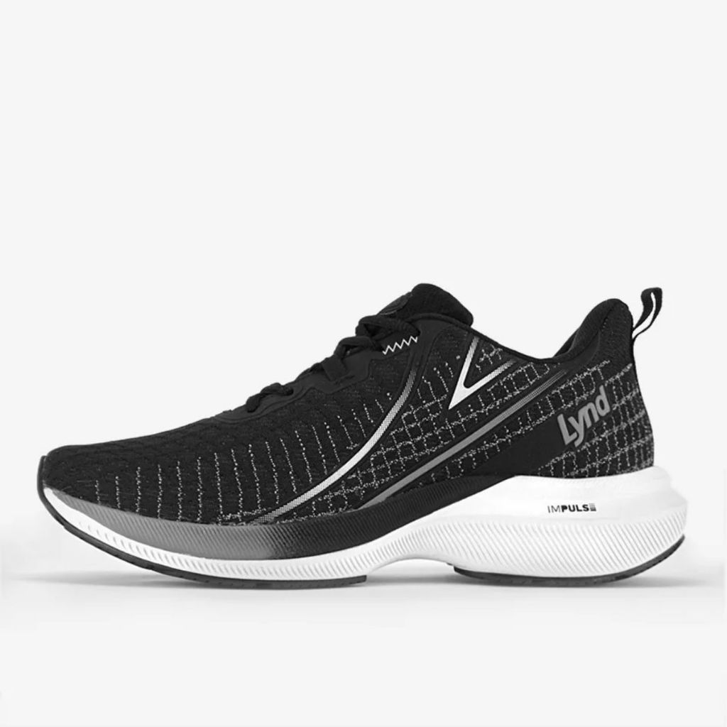 Tênis Caminhada Masculino Lynd Corrida Grid 225 Academia Preto