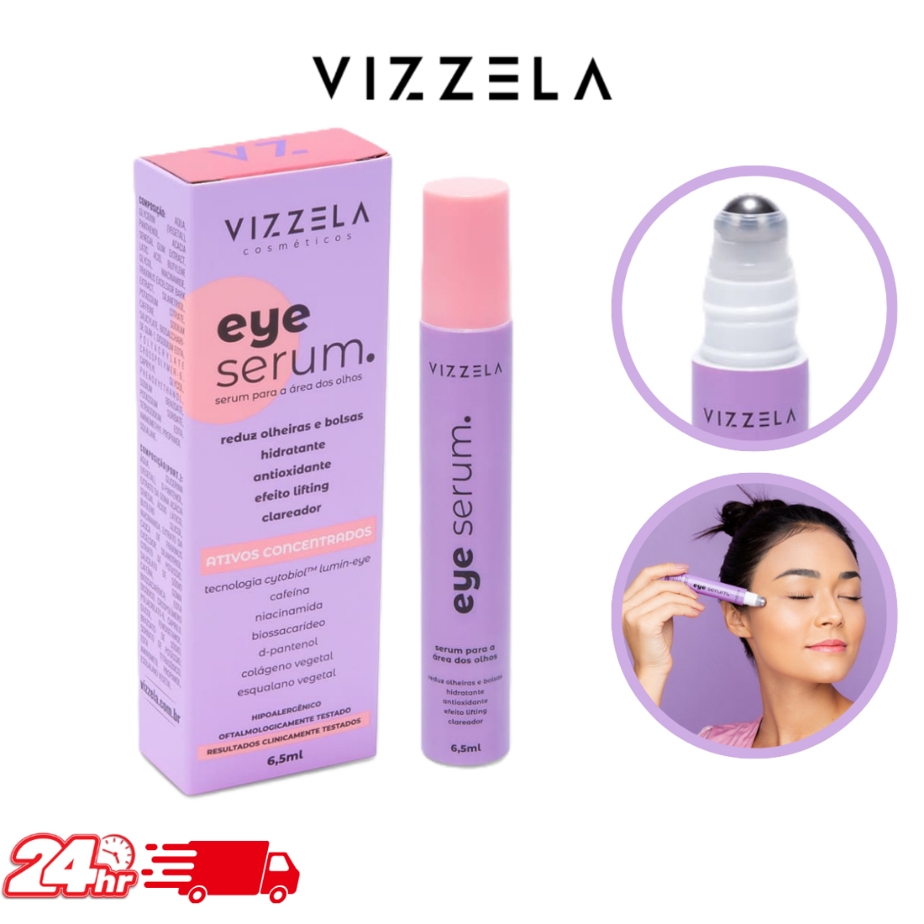 Vizzela Eye Serum Serum Para Reduzir Olheiras e Bolsas Hipoalergênico (Efeito Lifting)