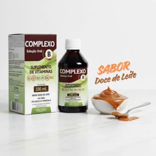Polivitaminico Vitaminas Complexo B Sabor Doce De Leite 100mL em Oferta na Shopee
