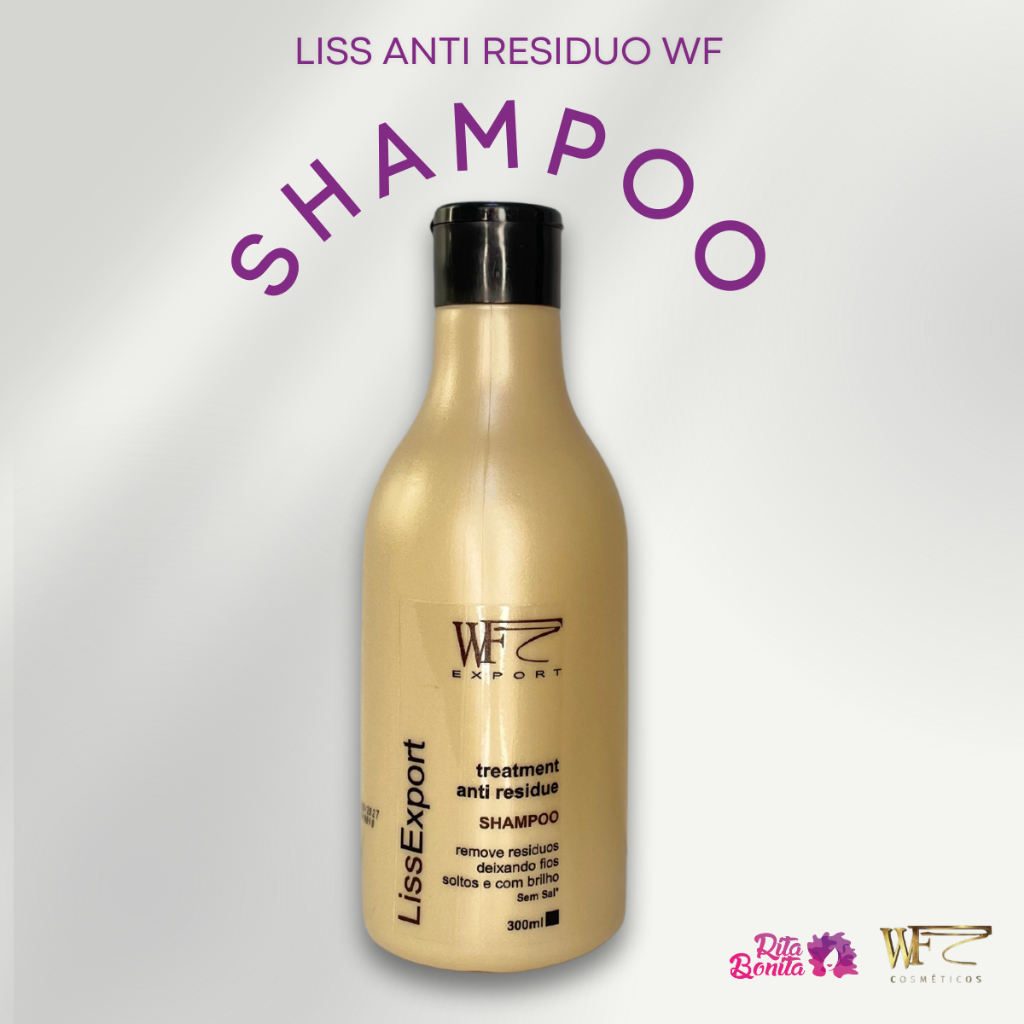 Shampoo para Cabelos Crespos Redução do Frizz Controle dos Cachos WF Liss Export 300ml