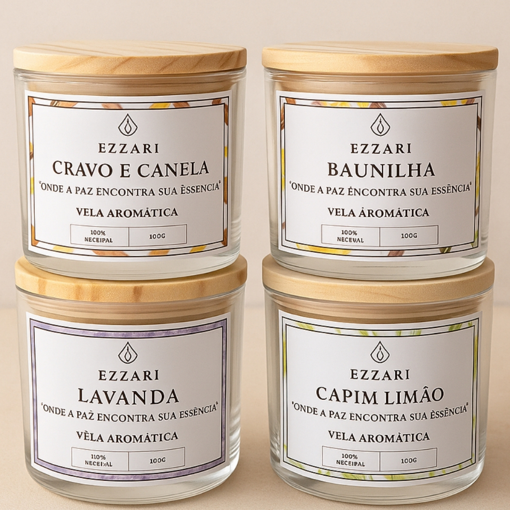 Imagem Kit 2 Velas Aromáticas Artesanais Perfumada Decorativa Vegetal Presente Lembrancinha Enfeite