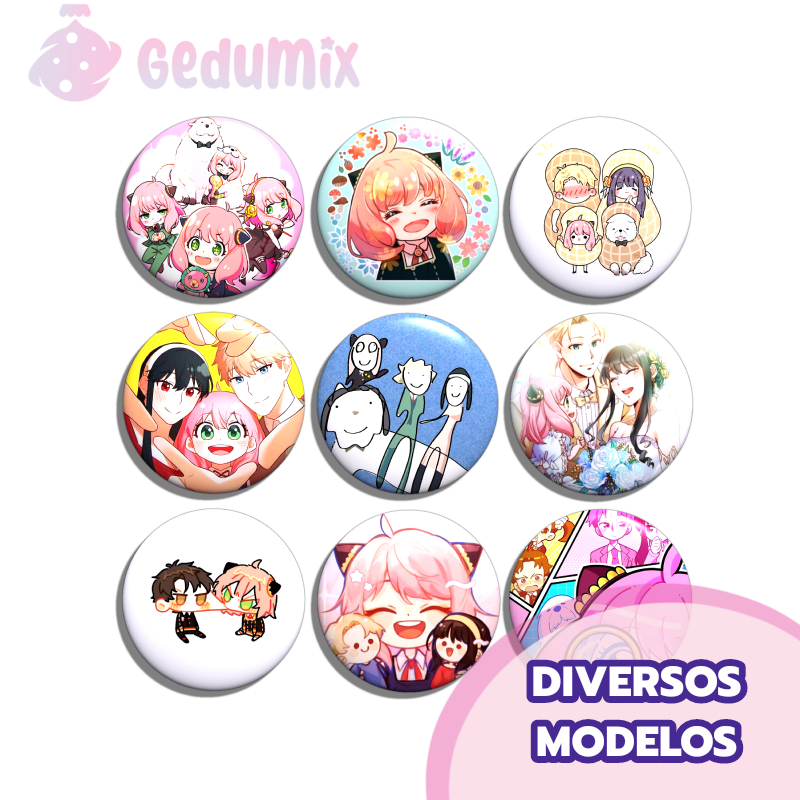 KITs Bottons Broches Anime SPY X Family em Oferta na Shopee