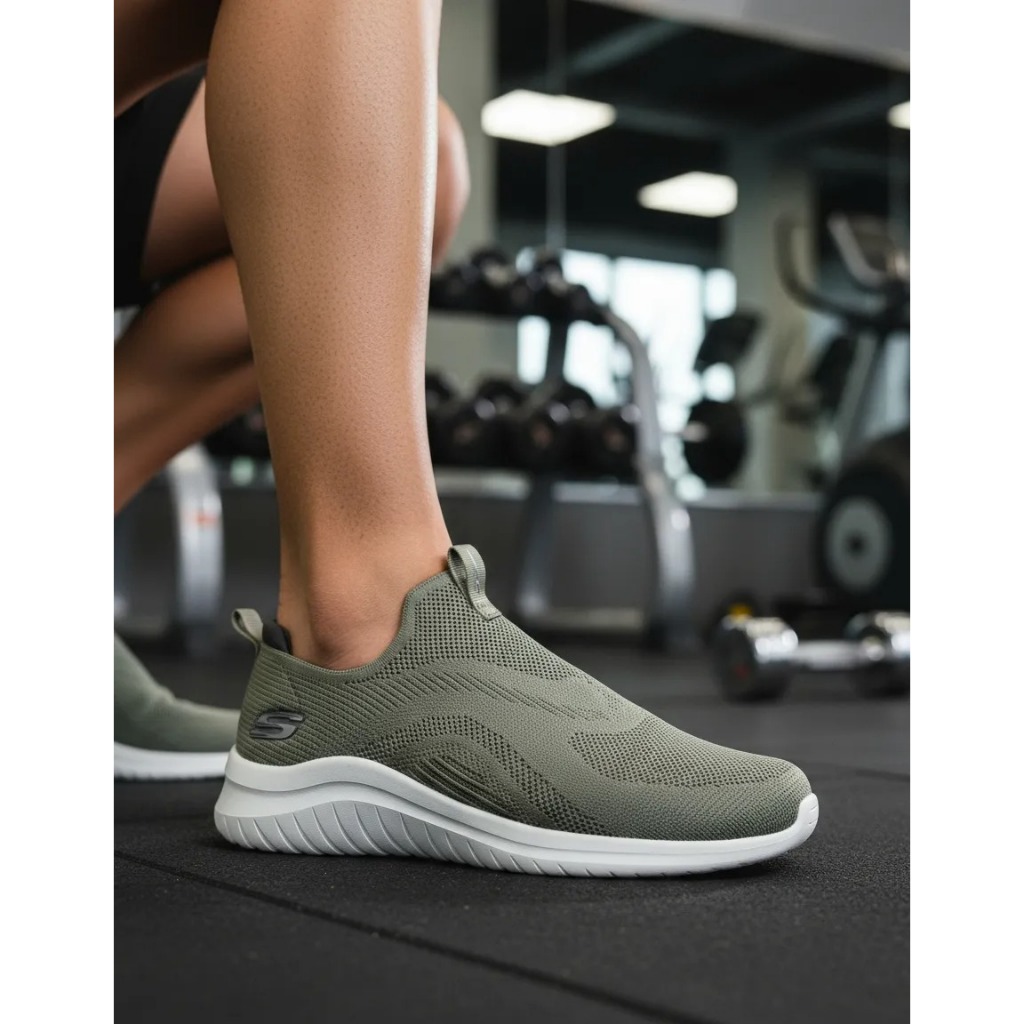 Tênis Skechers Ultra Flex 2.0 Slip On Verde Oliva