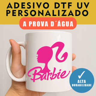 BARBIE ADESIVO DTF 8,5CM - A PROVA D'ÁGUA - MELHOR QUALIDADE, RESISTENTE DTF UV, ALTO RELEVO em Oferta na Shopee