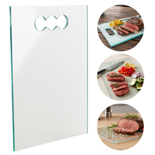 Tábua Vidro Temperado 40x25cm ou 35x25cm 10mm Alta Resistência Cozinha Corte em Oferta na Shopee