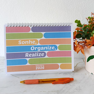 Calendário de Mesa Colors em Oferta na Shopee