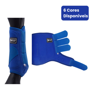 Conjunto Caneleira Boleteira Neoprene para Cavalo Equino Proteção Diversas Cores M em Oferta na Shopee