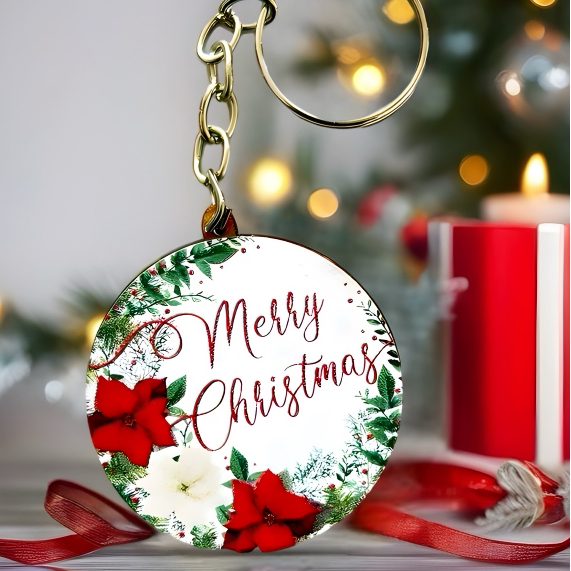 KIT CHAVEIRO MERRY CHRISTMAS, MDF DECORAÇÃO, ADESIVADO, NATAL, ARTESANATO