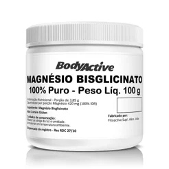 Magnésio Bisglicinato 100 G 100% Puro Bodyactive
