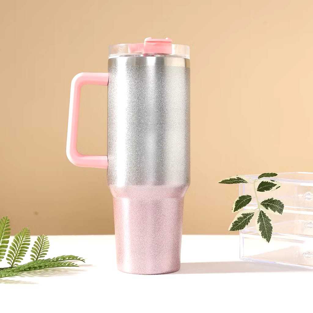Garrafa Copo Térmico Com Glitter Grande capacidade 1200ml L30 em Oferta na Shopee