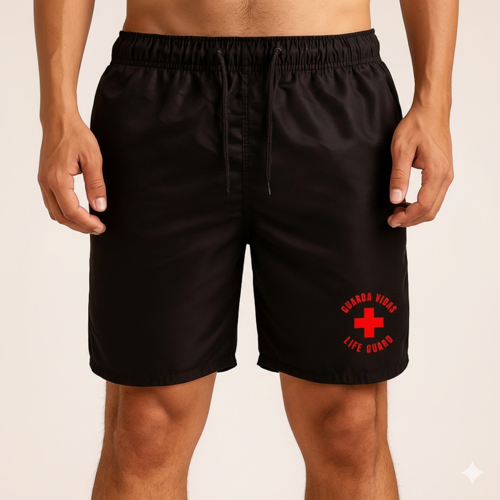 Short Guarda Vidas Life Guard Guardião De Piscina Reforçado