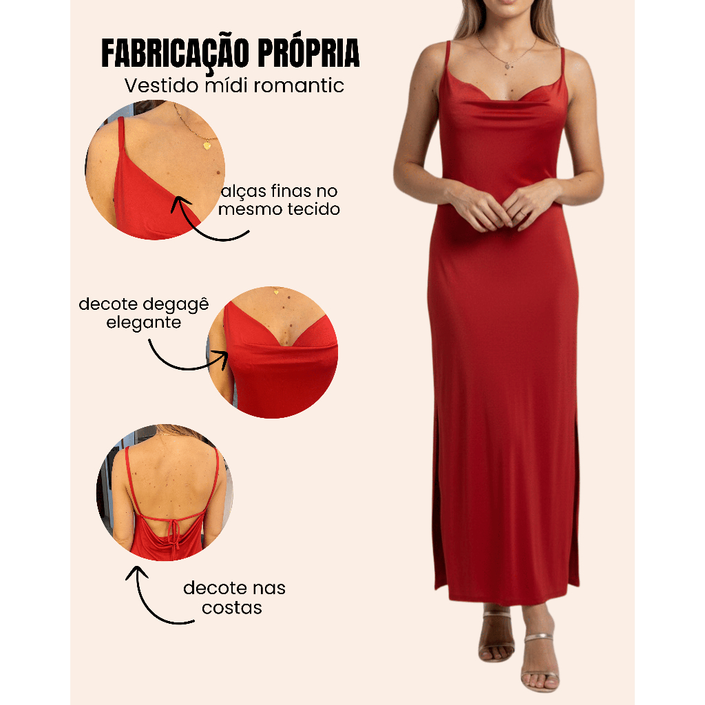 Brasil Vestidos Midi: Onde Comprar | BuscaProdutos