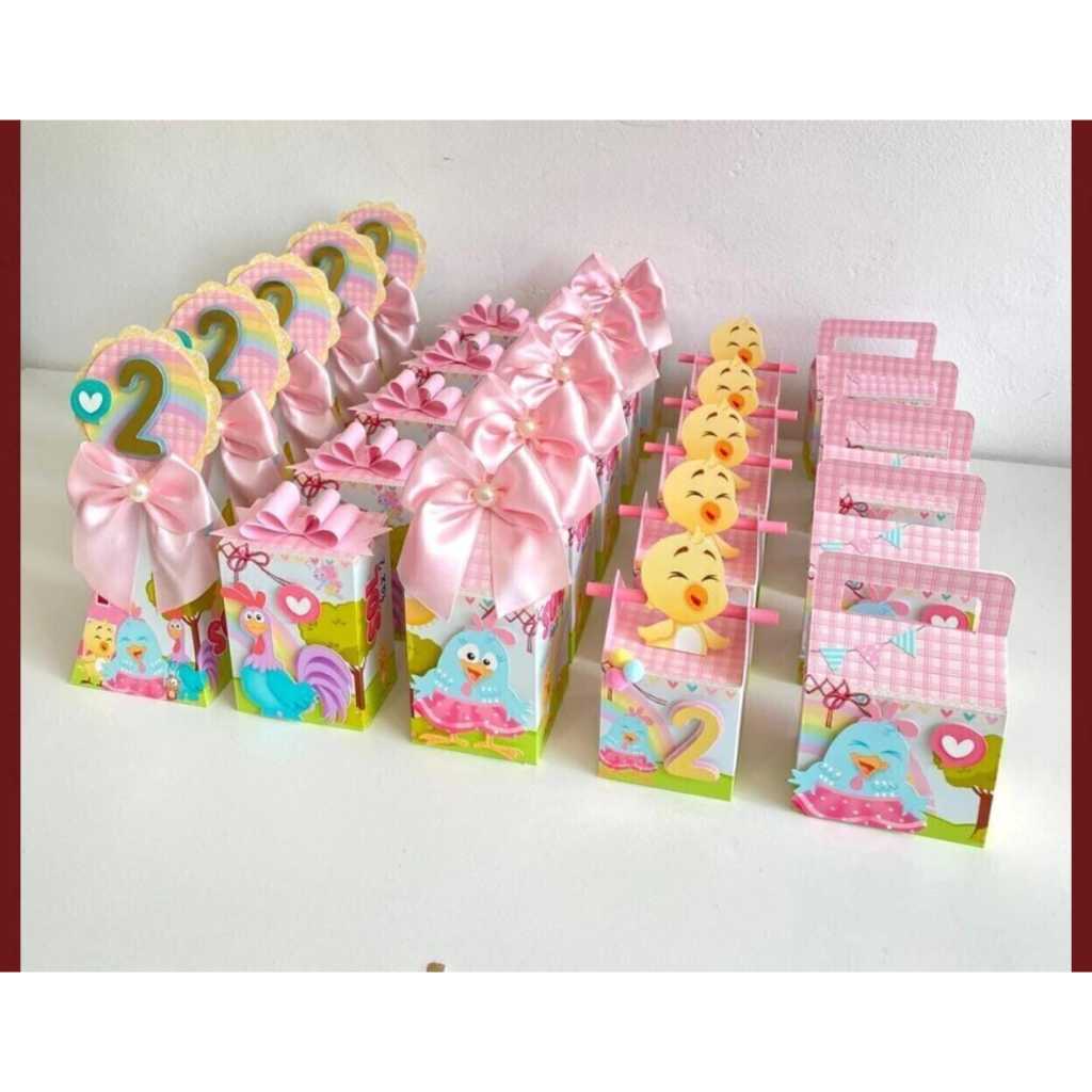 kit personalizado galinha pintadinha rosa