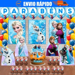 Kit festas Frozen, Gelo, Elsa, Ana Só um Bolinho decoração de festa, festa em casa, aniversário, Mêsversário