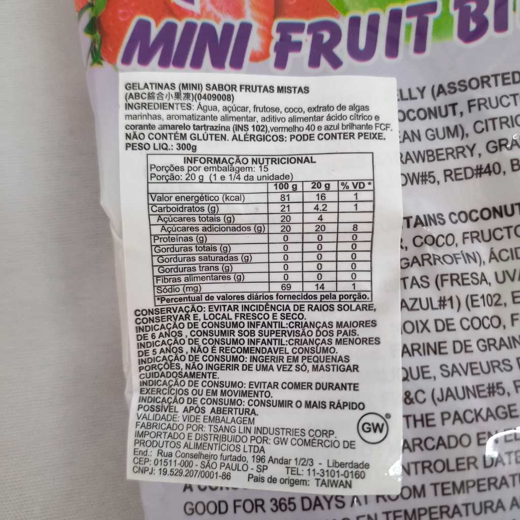 Mini Gelatinas Sabor Frutas Mistas 300g Sabores Sortidos — imagem 2 de 2