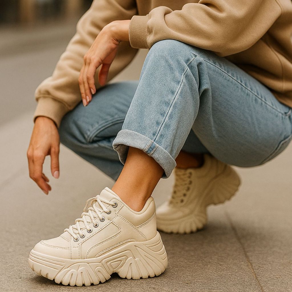 Tênis Feminino Chunck Sneaker Plataforma 7cm de Altura Bota Feminina Na Promoção Entrega Rápida