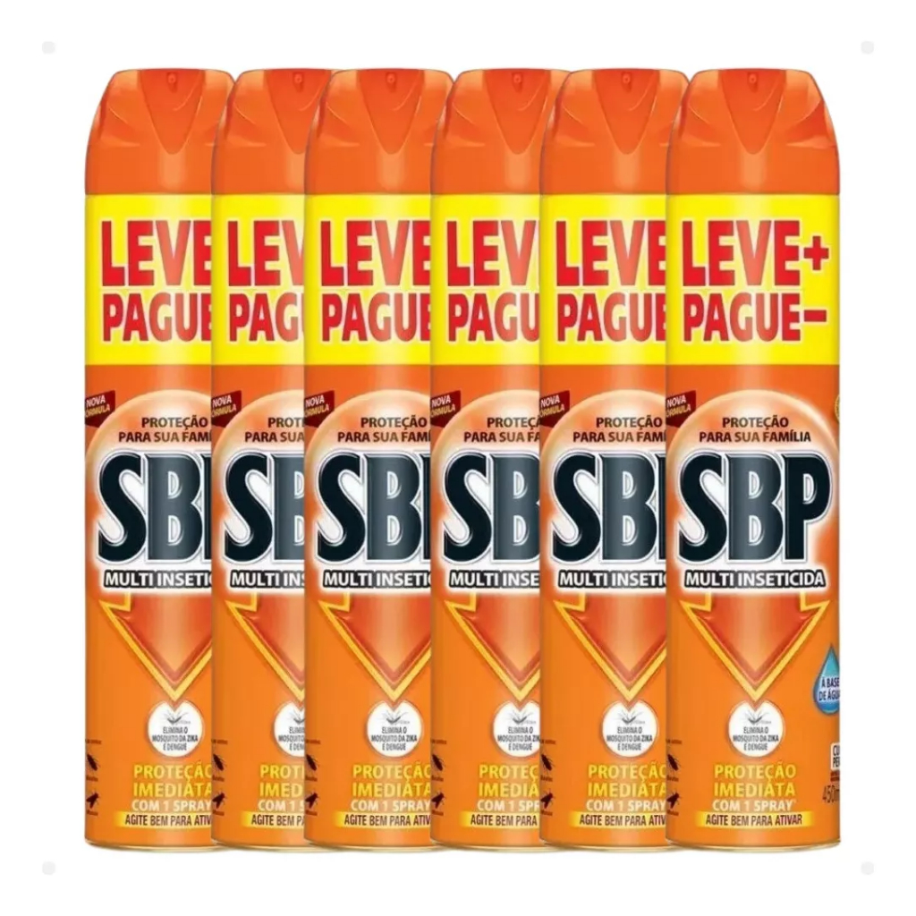 Multi Inseticida Aerosol Sbp 450ml Embalagem Economica C/6 em Oferta na Shopee
