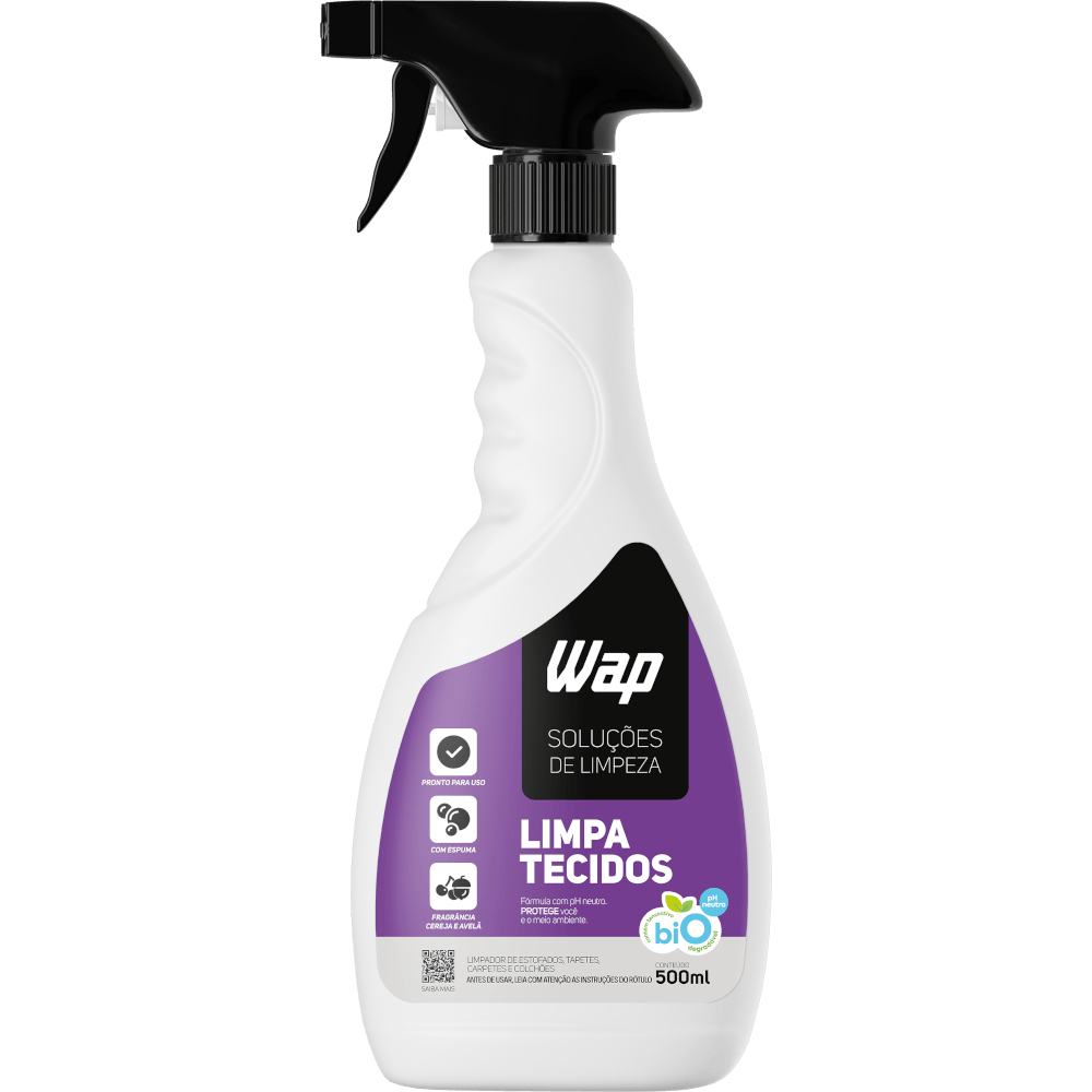 Limpador de Tecidos em Geral 500mL WAP Limpa Tecidos – Limpeza Profunda e Sustentável