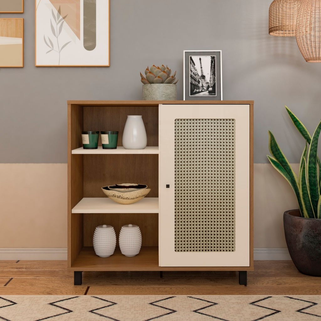 Buffet Aparador Charlotte Artely 1 Porta Para Sala em Oferta na Shopee