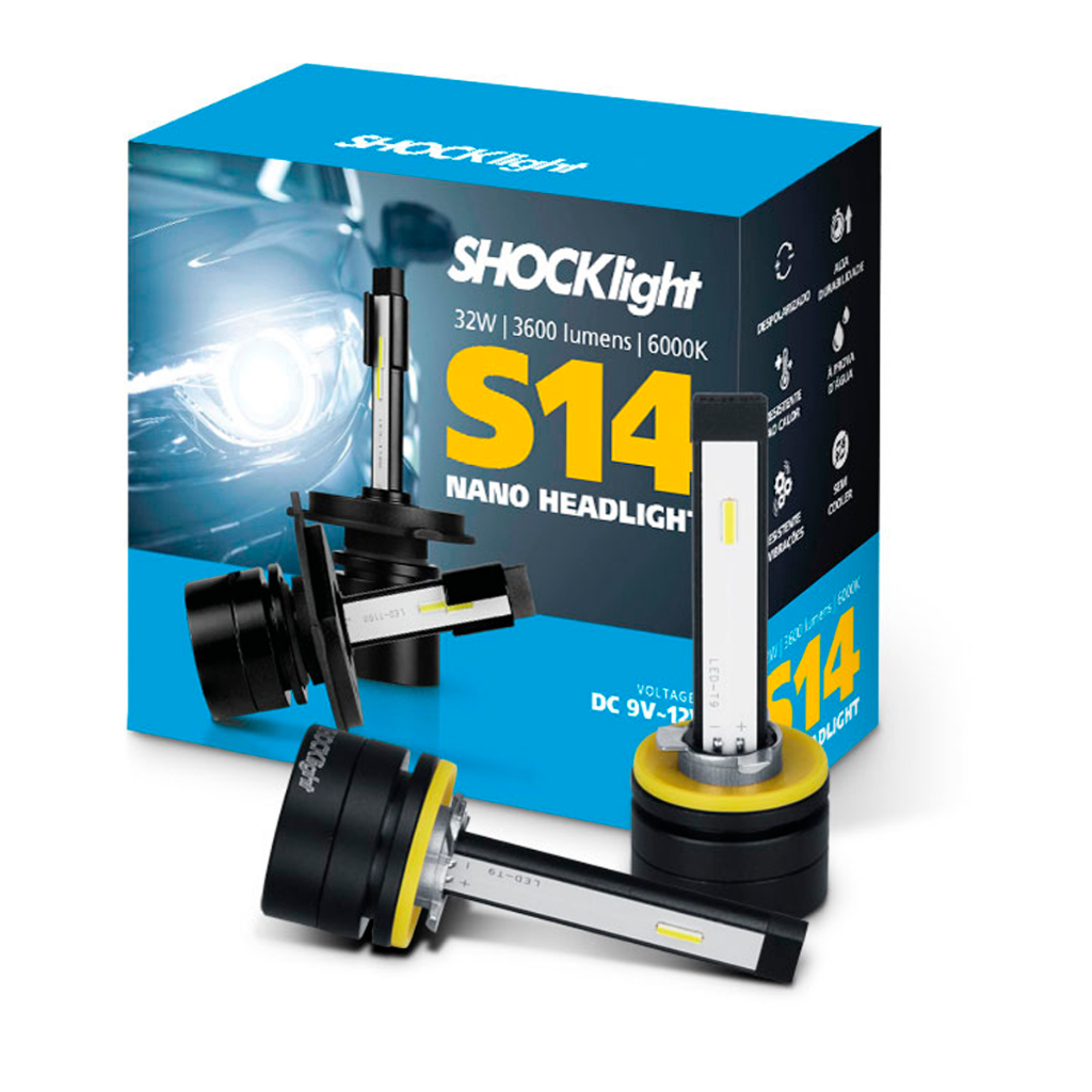 Lâmpada Led S14 Nano Headlight 3.600 Lm 6000k H27 6000k