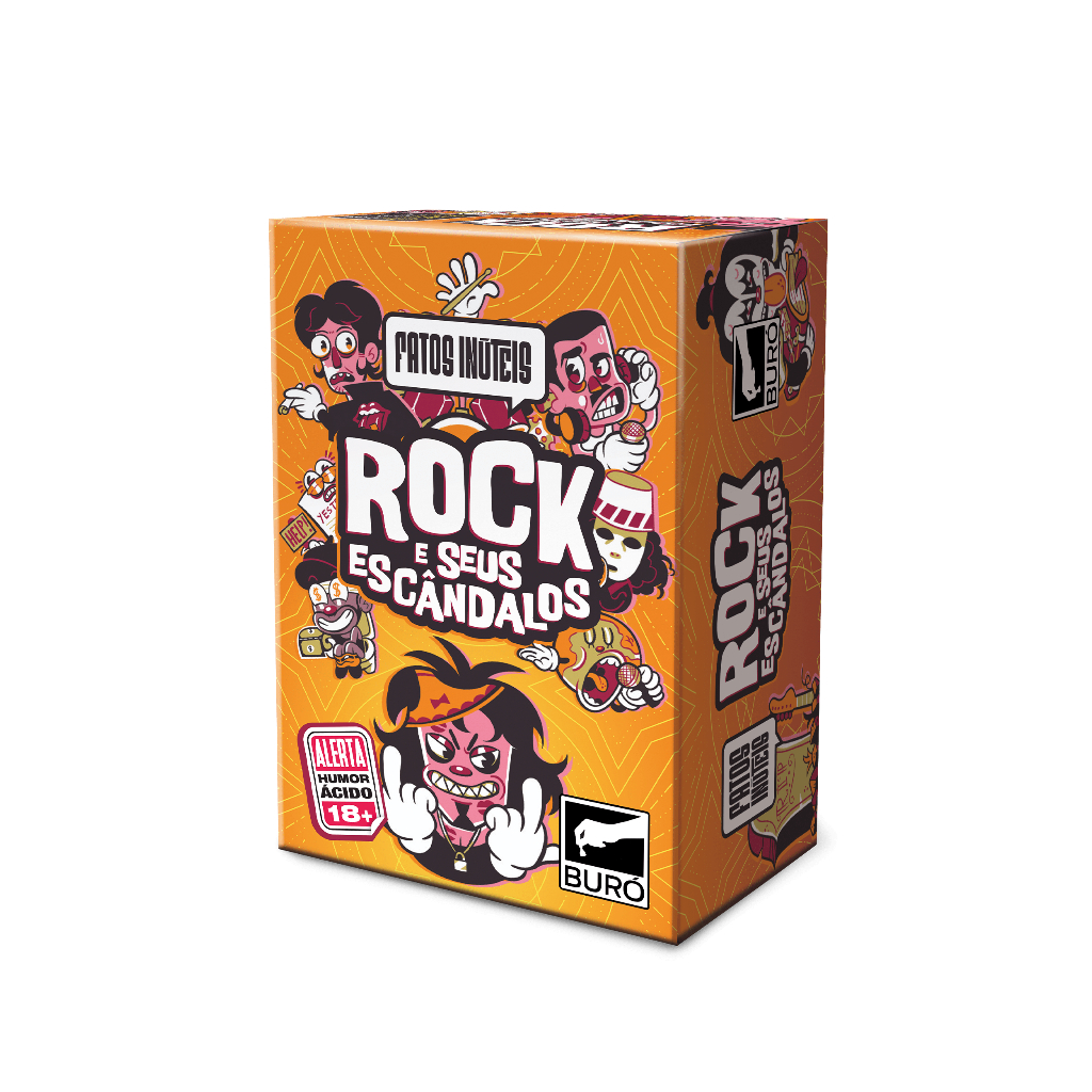 JOGO DE CARTAS FATOS INÚTEIS ROCK E SEUS ESCÂNDALOS - BURÓ