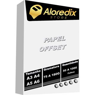 PAPEL OFFSET A5 75g, 90g, 120g e 180g KIT 500, 1000 FOLHAS em Oferta na Shopee