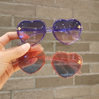 Kit 2-4 Óculos Infantil para Menina formato de coração, lentes coloridas decorativas