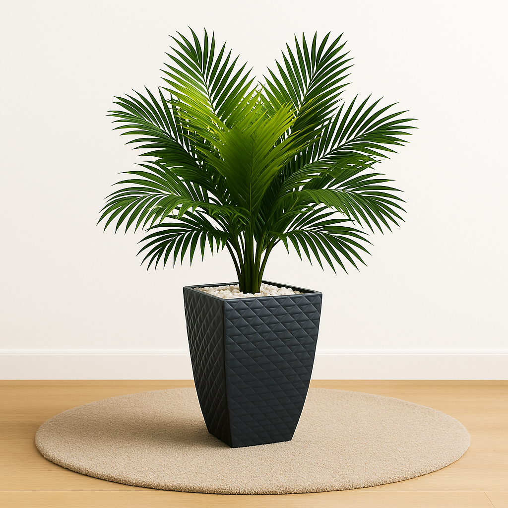 Kit Decoração Planta Palmeira Folhagem Artificial Com Vaso Enfeite Sala em Oferta na Shopee