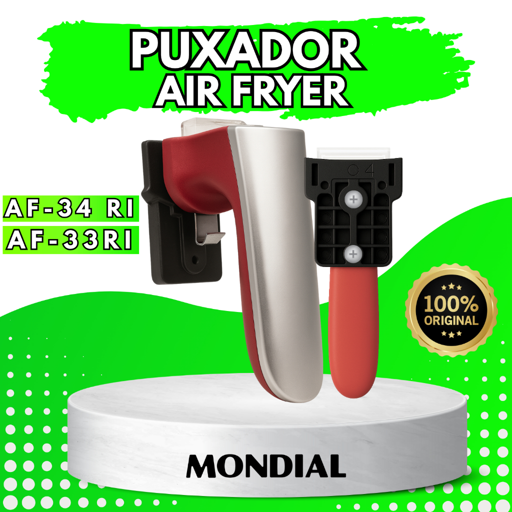 Puxador da Air Fryer Mondial Fritadeira Modelo AF-33-RI AF-34-RI em Oferta na Shopee