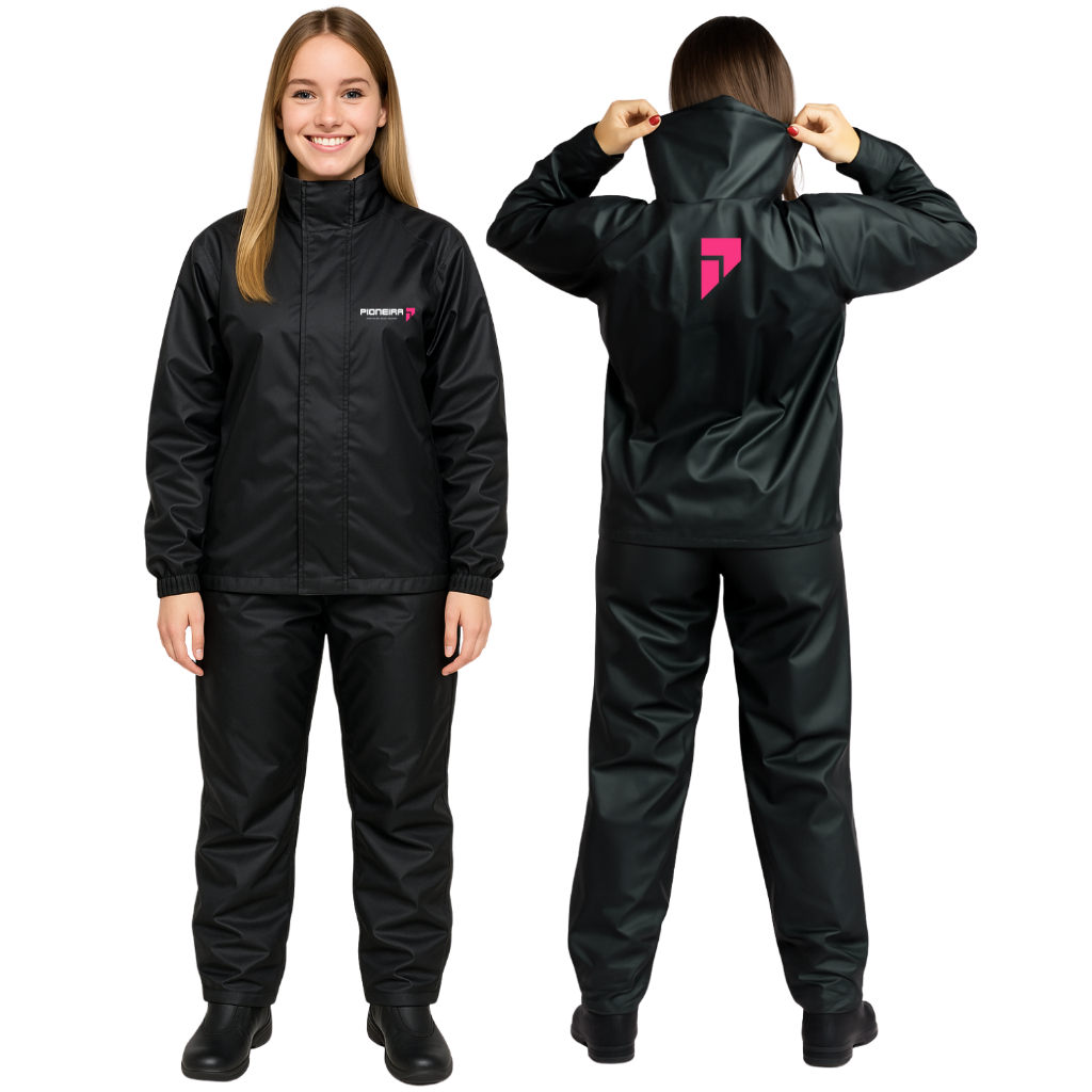Capa De Chuva Motociclista Conjunto Motoqueiro Feminino Impermeável Moto