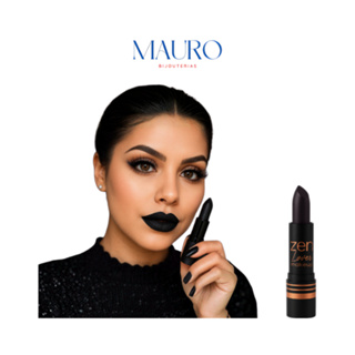 Batom Matte Cremoso Preto Gótico - Zen Lovers em Oferta na Shopee