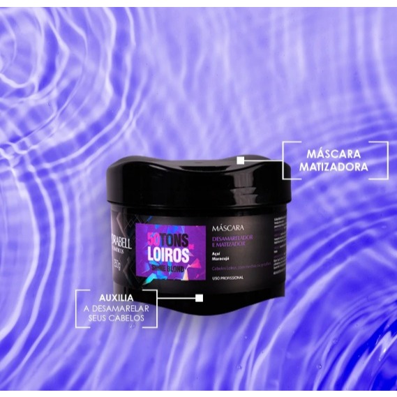 Matizador e Desamarelador - Máscara 50 Tons de Loiros - Hidrabell - Produto para Cabelo