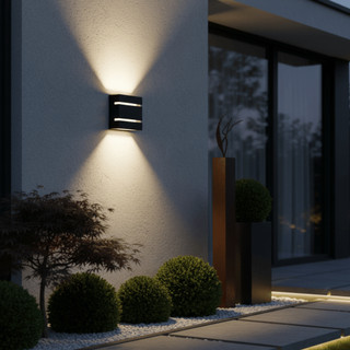 Arandela Slim 2 Focos 2 Frisos Luminária Externa e Interna ABS