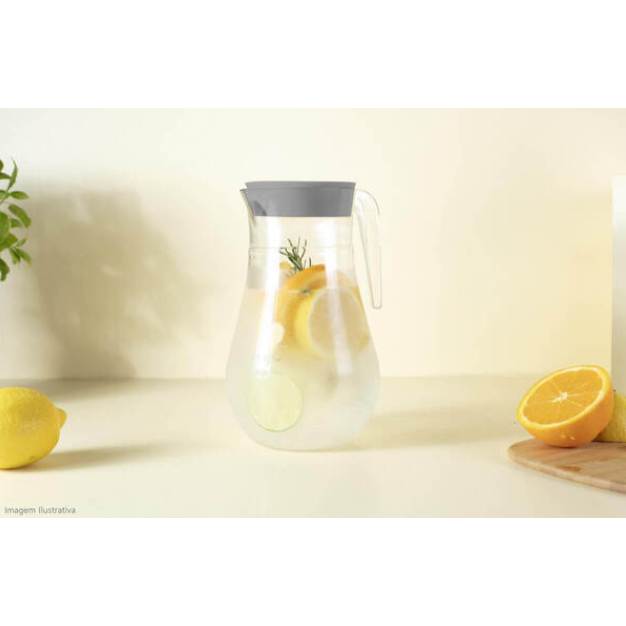 Jarra De Suco Água Com Tampa 2 Litros De Plástico Belly Ou em Oferta na Shopee