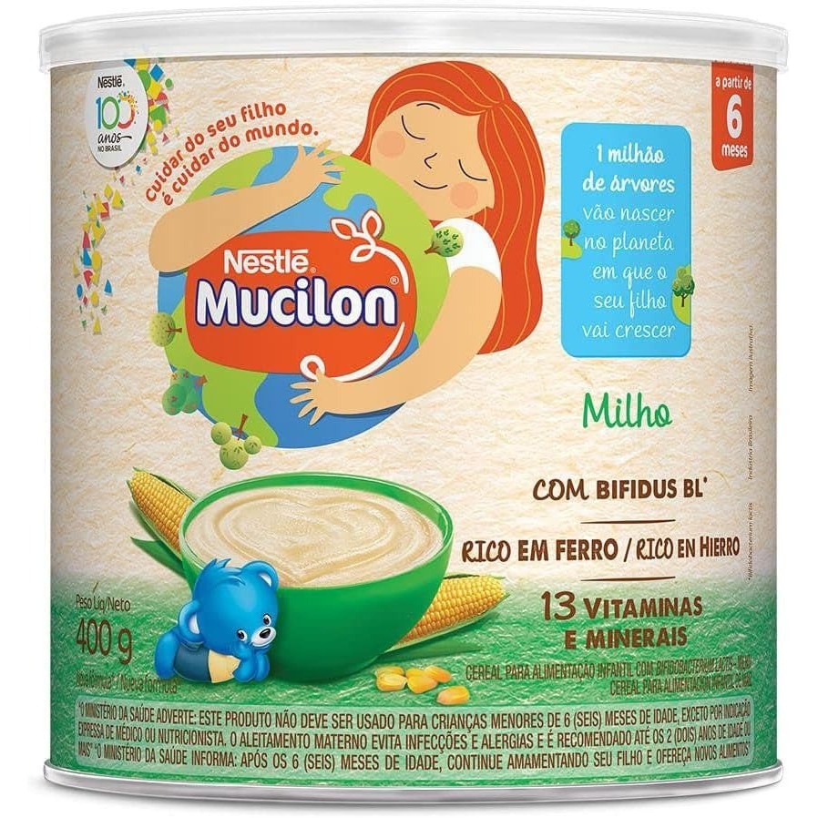 Cereal Infantil Mucilon Bl Milho em lata 400g em Oferta na Shopee