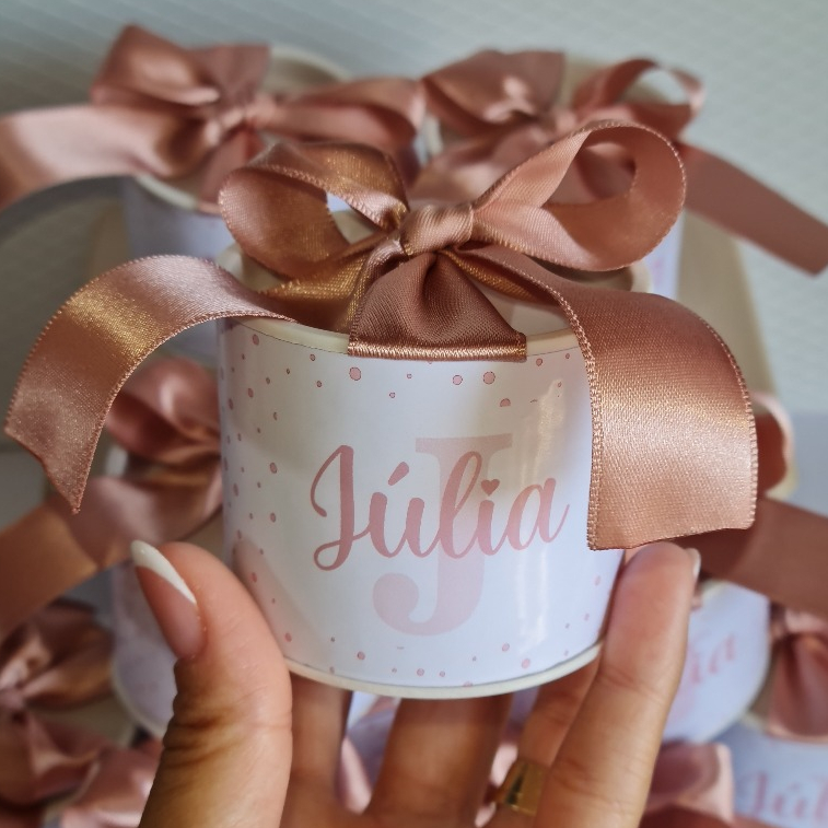 Kit Tubolatas Personalizadas MATERNIDADE COR ROSE | Lembrancinha Casamento | Aniversário | Chá de Bebê | 5x6 - Diversos