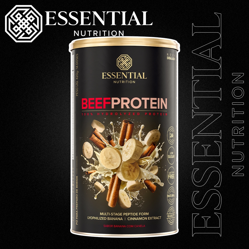 Beef Protein Essential Nutrition (420g) Banana c/ Canela